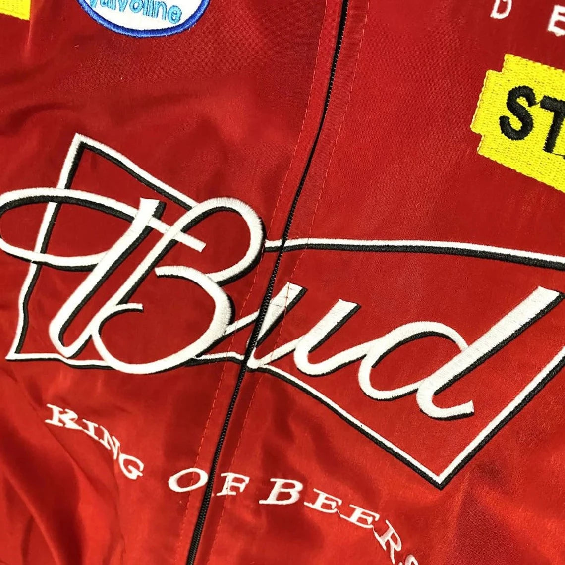 Retro Jacket Racing BUD Nascar Vintage Red