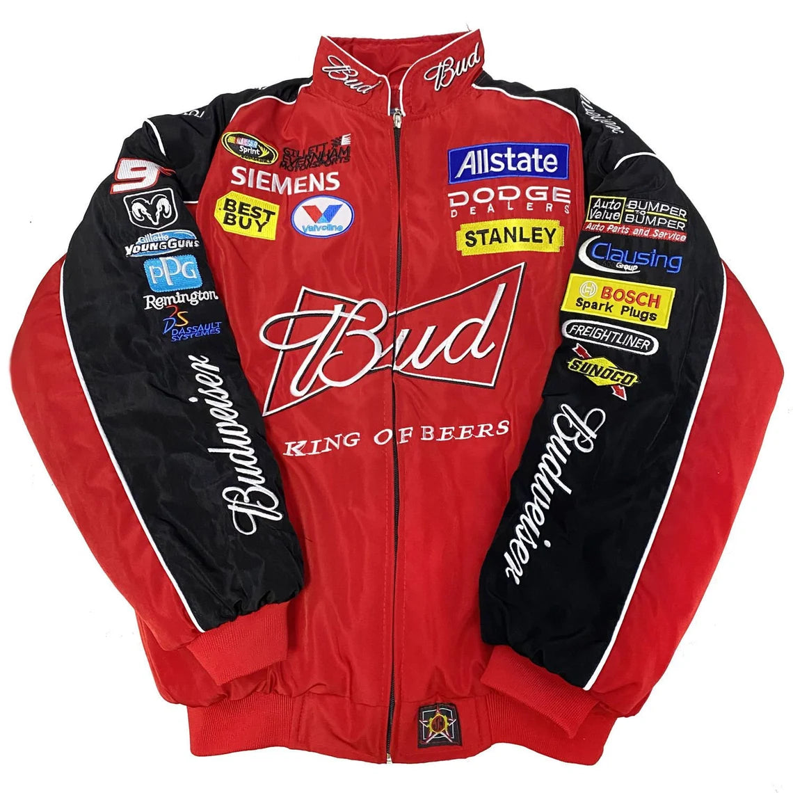 Retro Jacket Racing BUD Nascar Vintage Red